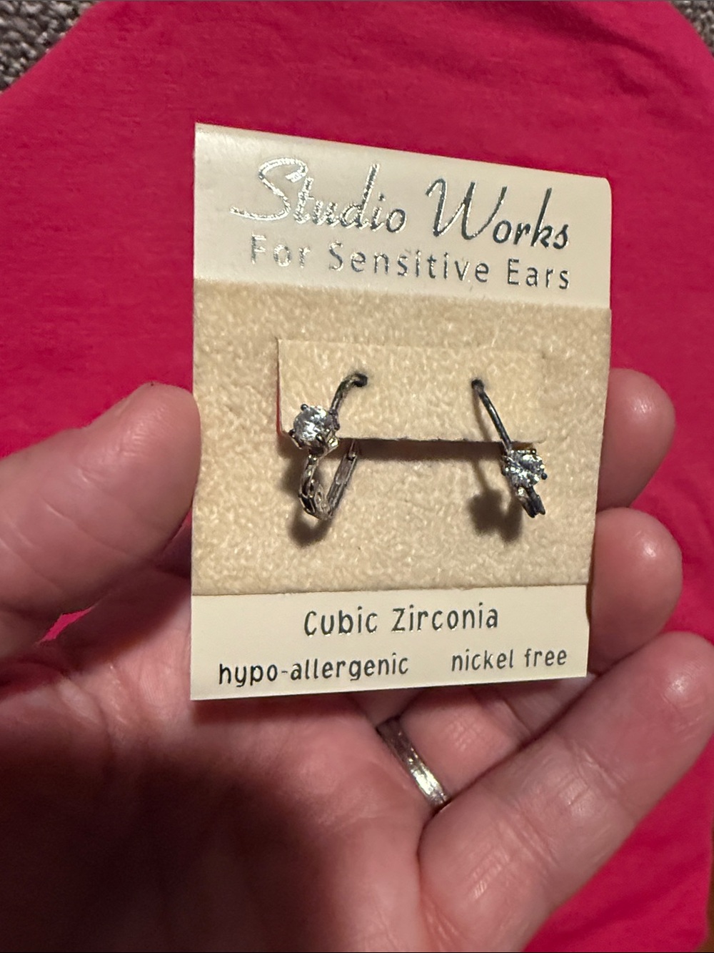 Studio Works Silver Cubic Zirconia Stud Earrings - Sparkling Silver Tone